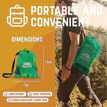 Chillbo Shwaggins Inflatable Couch – Cool Inflatable Chair. Upgrade Your Camping Accessories. Easy Setup is Perfect for Hiking Gear, Beach Chair and Music Festivals. (Green Leaf)