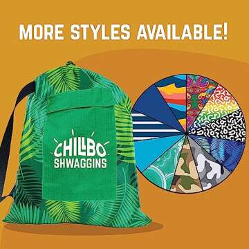 Chillbo Shwaggins Inflatable Couch – Cool Inflatable Chair. Upgrade Your Camping Accessories. Easy Setup is Perfect for Hiking Gear, Beach Chair and Music Festivals. (Green Leaf)