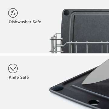 Epicurean - 505-151102003 Epicurean All-In-One Cutting Board with Non-Slip Feet, 14.5" × 11.25", Slate/Black