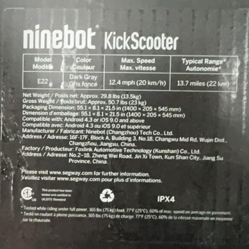 Segway Ninebot E22 E45 Electric Scooter - Lightweight & Foldable