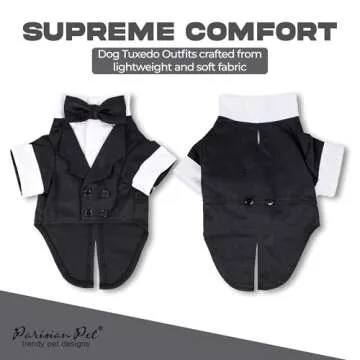 Parisian Pet Tartan Tux Dog Shirt – Stylish Wedding Outfit for Pets