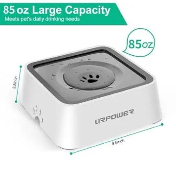 URPOWER 2.5L No Spill Dog Water Bowl - Large Capacity