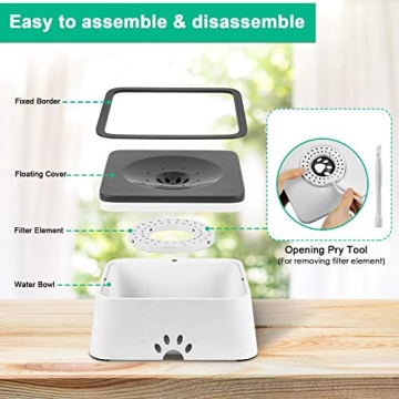 URPOWER 2.5L No Spill Dog Water Bowl - Large Capacity