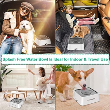 URPOWER 2.5L No Spill Dog Water Bowl - Large Capacity
