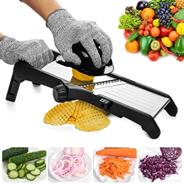 VEKAYA Adjustable Mandoline Slicer for Easy Food Prep