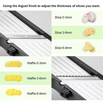 VEKAYA Adjustable Mandoline Slicer for Easy Food Prep