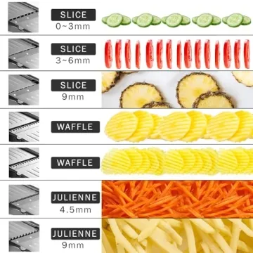 VEKAYA Adjustable Mandoline Slicer for Easy Food Prep
