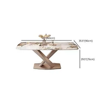 LITFAD Modern 7-Piece Dining Table Set for Home