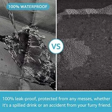 Lassie Dog Hammock for Car, Compatible with 2020-2025 Tesla Model Y Dog Seat Covers,Dog Car Seat Cover for Back Seat with 4 Headrests and 2 Seat Belts, 100% Waterproof Pet Seat Protector for Dogs