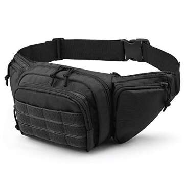 Tactical Pistol Pouch Ultimate Fanny Pack Holster Fits 1911, Glock, H&K, Ruger, S&W M&P Shield, Taurus, Sig Sauer, Springfield, Beretta, Kimber, Walther, and More