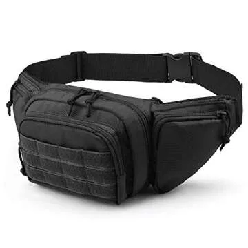 Tactical Pistol Pouch Ultimate Fanny Pack Holster Fits 1911, Glock, H&K, Ruger, S&W M&P Shield, Taurus, Sig Sauer, Springfield, Beretta, Kimber, Walther, and More