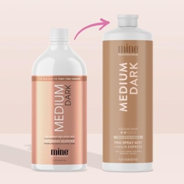 MineTan Medium Dark Spray Tan Solution for Glowing Skin