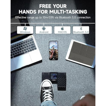 Donner Wireless Bluetooth Page Turner Pedal - Ultimate Hands-Free Control for Musicians and Readers