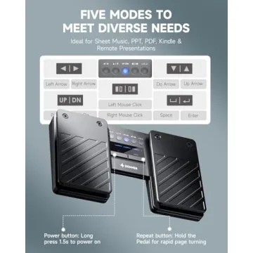 Donner Wireless Bluetooth Page Turner Pedal for iPads and Tablets