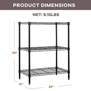 NChanmar 5-Tier Wire Shelving Unit Storage Shelves with Wheels Metal Shelves 60"x30"x14 Heavy Duty M...