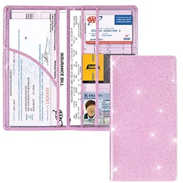 Cacturism Car Registration and Insurance Holder - Stylish Bling Organizer