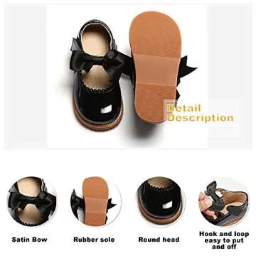 Otter MOMO Todder Little Girls Black Oxford Shoes Mary Jane T-Strap Size 7 School Uniform Party Dres...