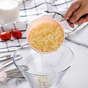 Country Kitchen 12 PC Measuring Cups Set and Measuring Spoon Set/Gunmetal Stainless Steel Handles/Nesting Kitchen Measuring Set/Liquid Measuring Cup Set/Dry Measuring Cup Set (Pink)