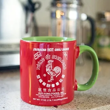 Sriracha Hot Chili Sauce Ceramic Mug, 19oz for Enthusiasts
