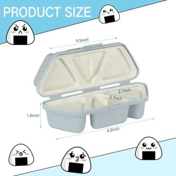 HIBILDER 6 in 1 Onigiri Mold Triangle Sushi Mold Once Quickly Make 6pcs Sushi - Multifunctional Rice...