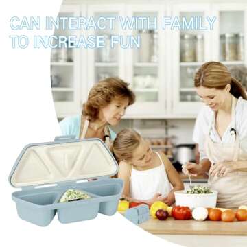 HIBILDER 6 in 1 Onigiri Mold Triangle Sushi Mold Once Quickly Make 6pcs Sushi - Multifunctional Rice Ball Mold for Making and Storing Sushi