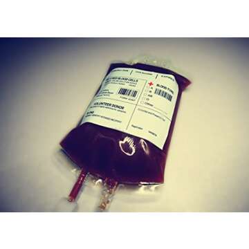 Amazlab Halloween Party Cups, Live Blood of Theme Parties- IV Blood Bag Drink Containers 11.5 FL Oz,...