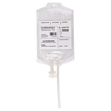 Amazlab Halloween Party Cups, Live Blood of Theme Parties- IV Blood Bag Drink Containers 11.5 FL Oz, Vampire/ Hospital/Halloween Theme Party Favors, Nurse Graduation Party Props (10Packs)