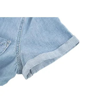 Imily Bela Women Denim Dress Casual Summer Jean Shirt Dress