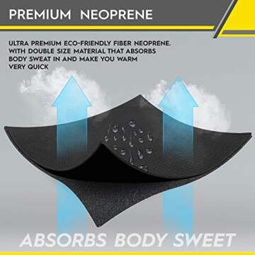 1H1K Sports Arm Trimmers Thigh Trimmers for Weight Loss (4 Pack Set) | Arm and Thigh Sweat Shaper Bands for Women and Men | Increases Heat & Sweat Production | Arm Thigh Exercise (Small/Medium)