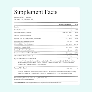 Nutrafol Women's Vegan Hair Growth Supplements for Thicker Hair