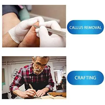 15 Pack Surgical Blades #10 with Stainless Steel Scalpel Handle, High Carbon Steel Dermablade Blades Individually Wrapped Sterile for Dermaplaining, Podiatry, Crafts & More