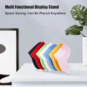 Ausugar Baseball Cap Storage, 2PCS Hat Stand for 14 Caps, Acrylic Material, White-2