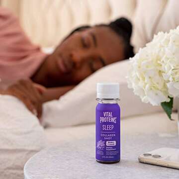 Vital Proteins Collagen Dietary Supplement Shot, 12 ct Sleep Shot, 1mg of Melatonin, 200mg GABA, 200mg of Magnesium - Help Support a Healthy Night’s Sleep, Blueberry & Lavender