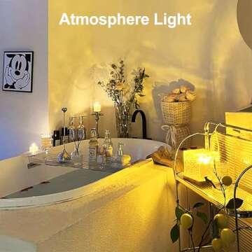 2 Packs Aurora Glow Lamp,Corded Ocean Wave Projector with 16 Colors and Dynamic Ripple Effect for Living Room Bedroom Decor (Cube & Crown)