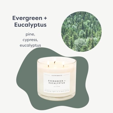 Calyan Wax Soy Candle - Evergreen Eucalyptus 3 Wick
