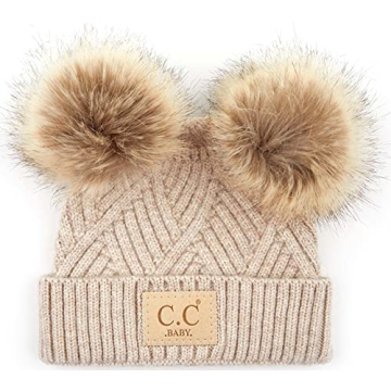 Funky Junque Double Pom Pom Infant Beanie - Adorable Warmth