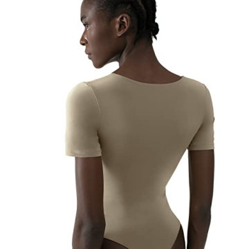 Stylish PUMIEY Women's V Neck Bodysuit for Summer