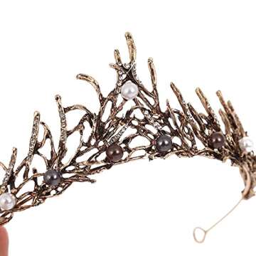 Black Swan Crown Gothic Tiara Evil Ice Queen Headpiece Branches Witch Halo Crown
