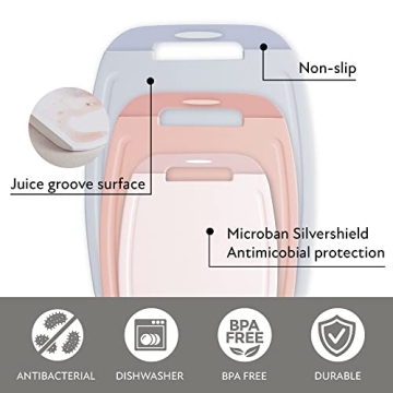 Neoflam Microban Protection Cutting Board Set 3 Piece