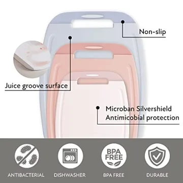 Neoflam Microban Protection Cutting Board Set 3 Piece