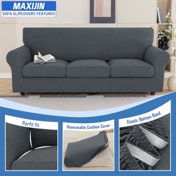 MAXIJIN Slipcover - Stretchy Pet Friendly Couch Cover