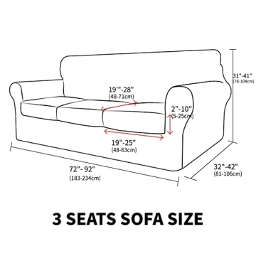 MAXIJIN Slipcover - Stretchy Pet Friendly Couch Cover