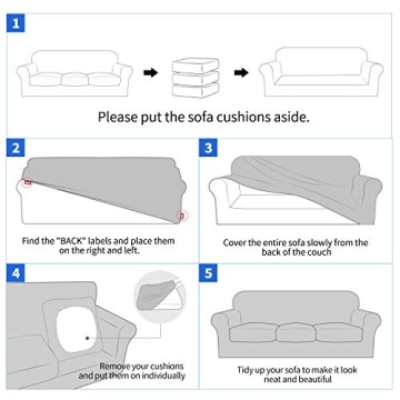 MAXIJIN Slipcover - Stretchy Pet Friendly Couch Cover