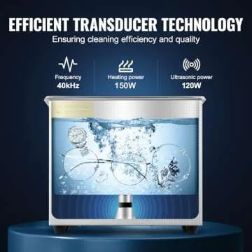 VEVOR Ultrasonic Cleaner with Digital Timer & Heater, Professional Ultra Sonic Jewelry Cleaner, Stainless Steel Heated Cleaning Machine for Glasses Watch Rings Small Parts Circuit Board (3L)