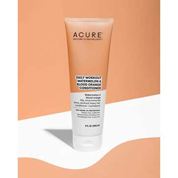 Acure Daily Workout Watermelon Conditioner | 100% Vegan | For Oily, Environmental Stressed, Workout Heavy Hair | Watermelon & Blood Orange - Gentle Everyday Formula | 8 Fl Oz