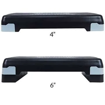 Fitvids Adjustable Workout Aerobic Stepper Step Platform Trainer, 27-Inch, Multiple Colors