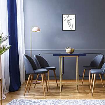 Sincerely, Not Abstract Line Drawing Wall Decor Art Print Poster 11x14 UNFRAMED Minimalist Artwork for Dining Room Kitchen or Living Room Picture Gallery - Gifts for Wine Lovers (OPTION 2)