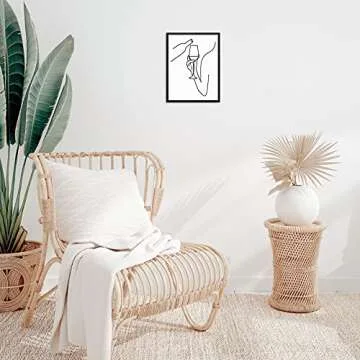 Stylish Minimalist One Line Art Print 11x14 Unframed