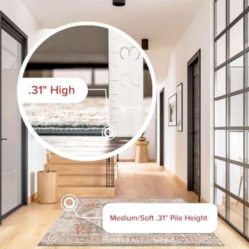 nuLOOM Performance Oriental Style Area Rug, Vintage Design, Durable, Easy to Clean, Justine Beige, 8' x 10'