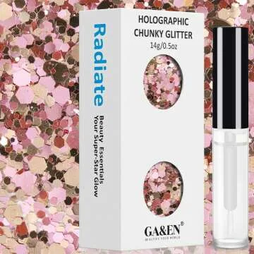 Rose Gold Holographic Glitter for Festive Beauty